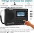 ZHIWHIS Portable Bluetooth Radio, Rechargeable Digital Recorder, FM AM Shortwave, Stereo MP3 Player with Lyric Display