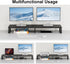 2 Zimilar Dual Monitor Stand Riser, Large Monitor Stand for Desk, Wood Monitor Riser with Storage Organizer for Home
