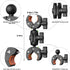 Motorcycle Bike Handlebar Mount for Insta360 with 118cm Selfie Stick, Double Clamp Mount for Cycling Videos