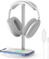 Headphone Stand with Wireless Charger, Gaming Headset Holder Hanger Rack 2 IN 1 Wireless Charging Station Dock for