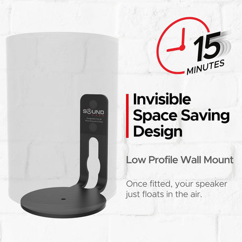 ERA100 Wall Mount Bracket, Low Profile, Twin Pack, Compatible with Sonos ERA 100 Speaker