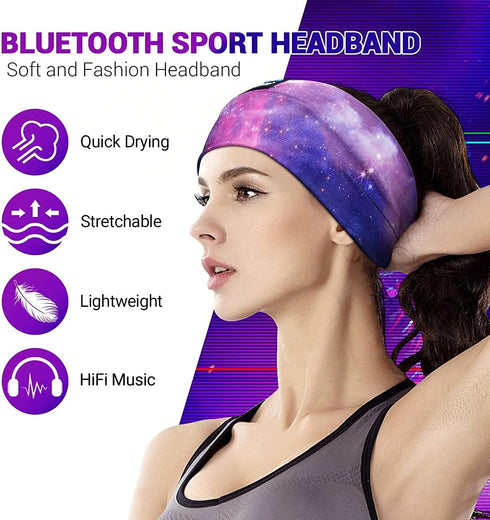 LC-dolida Sleep Headphones Bluetooth Headband - Wireless Headband Headphones with Thin HD Stereo Speakers for Sleep