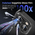 Tensea Camera Lens Protector for iPhone 15 Pro/iPhone 15 Pro Max, Metal Aluminum Alloy Tempered Glass Cover, Case