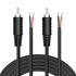 Pixelman 18AWG 6ft RCA Plug Speaker Wire, 2Pcs, RCA Male Plug to Bare Wire, Audio Adapter Cable for Stereo Speakers