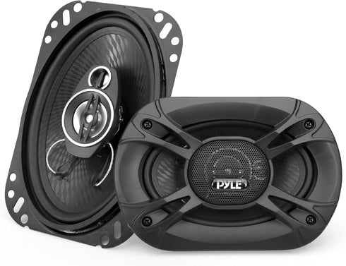 Pyle 3-Way Universal Car Stereo Speakers - 300W 4" x 6" Triaxial Loud Pro Audio Component Speaker (Pair)