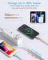 Power Strip Surge Protector, 6 Widely Outlets with 3 USB Ports (1 USB C), 5 Ft Extension Cord Flat Plug for Home Office