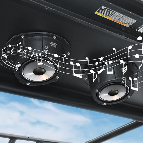 KEMIMOTO 6.5 Inch Speaker Pod, 1PCS Universal Speaker Enclosure for 6.5" Speakers, Angled Boxes Compatible with UTV RV