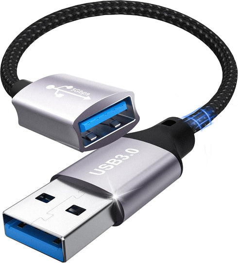 lalasis USB 3.0 Extension Cable 0.65ft,5Gbps USB extension Cable,A to A usb extension