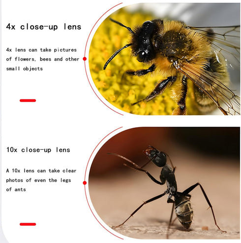 YOFOTIXAUU 46mm 4 (+1 +2 +4 +10) Set, (46mm) Close-Up Lens Filters Kit Pieces Macro Filter Lens Cap & Cleaning Cloth