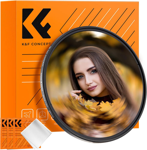 K&F Concept 82mm Spiral Halo Camera Lens Filter, Premium Optical Glass Halo Swirl Special Effect Filter with Cleaning