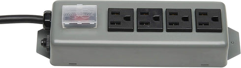 TRIPP LITE UL603CB-6 Waber Industrial Power Strip, 4 Outlet, 6' Cord, Black, Locking Switch Cover