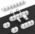 Cord Organizer Cable Management for Desk, 5 Packs White Clips and Self-Adhesive Holder