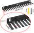 Sumnacon Wall Mountable Cable Hanger Organizer - 2 Pcs Steel Rack with 19 Cable Slots, Sturdy Black Cord Holder