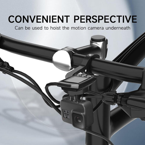 Out Front Bike Combo Mount for Garmin Edge Wahoo Elemnt Computer, Extended Cycling Mount for Bryton Cateye GoPro