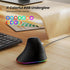 Nulea M504 Wired Vertical Mouse, USB Optical Ergonomic Mouse with 4 Adjustable DPI, 11 RGB Backlight Modes, Black