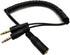 Qaoquda 3.5mm Female to 2 Male Spring Headphone Y Splitter Cable, Coiled for Home/Car Stereo & Speakers