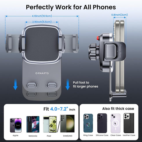 ORNARTO for Tesla Phone Mount, 360° Rotatable Car Accessories for Tesla Model Y 3 S X, Overload Protection, Universal