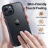 iPhone 15 Case, Shockproof Military Grade Protection, Slim Translucent Hard Back, Black, 6.1'' - Durable & Stylish.