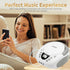 LONPOO CD Player Portable Boombox with FM Radio, USB, Bluetooth, AUX Input, Stereo Sound Speaker & Audio Player, White
