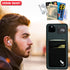 Double Pocket Gecko Phone Wallet - Smartphone Adhesive Card Holder, Mobile Stick on Spandex Pocket (BLACK-WHITE)