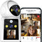 Indoor Baby-Pet-Camera with Two-Way Video & Audio, 1.5" Display PTZ Camera with Mobile App, 2.4G WiFi for Home