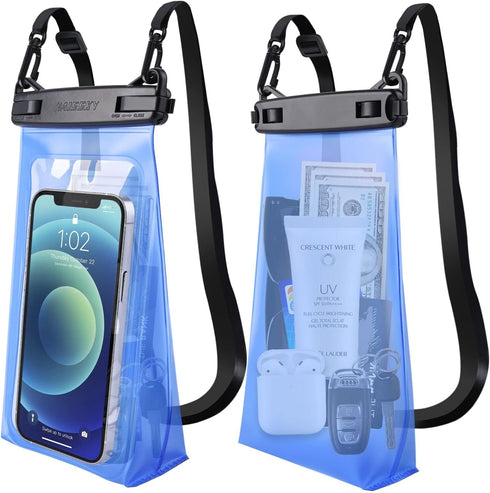 Large Capacity Waterproof Phone Pouch for iPhone 15 14 13 12 11 Pro Max X XR 8 Plus Samsung Up to 6.9'', IPX8 Dry Bag
