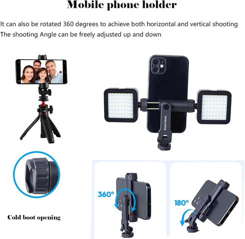 Zhrmzhg 1/4" Screw Mount Mini Tripod Selfie Stick, Portable Tabletop Stand for Phones & Most Cameras, Lightweight