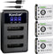 Kastar 3 Pack Battery and LCD Triple USB Charger Compatible with Sony Bluetooth Laser Mouse VGP-BMS77 Battery, Sony