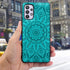 Harryshell Detachable Magnetic Zipper Wallet Case for Samsung Galaxy A32 5G (2021), Flower Design (Blue Green)