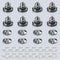 Speaker Spikes Floor Protectors 4pcs - Adjustable Shockproof Isolation Stand Feet for HiFi Amplifier, Subwoofer