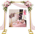 8.2FT Square Backdrop Stand Heavy Duty, Gold Metal Wedding Arch Frame Adjustable,