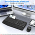EDJO Set Wireless Keyboard and Mouse Combo, Full-Size Ergonomic Wireless Computer Keyboard with Wrist Rest, Phone