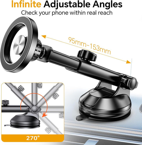 for iPhone MagSafe Car Mount?Windshield + Vent + Dash?Magnetic Phone Holder Car Accessories for iPhone 15