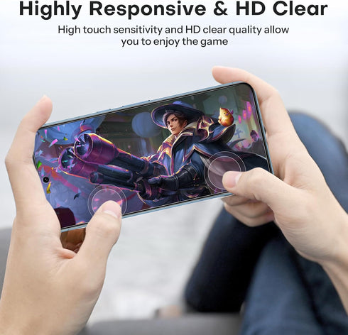 OMOTON 3 Pack Tempered Glass Screen Protector & Camera Lens for Pixel 8 Pro (6.7", 2023) - Fingerprint Compatible,
