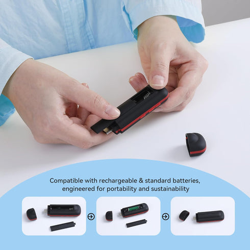AGPTEK 64GB MP3 A55PL 2 1 USB C Player, in Type-C & USB Stick Music Player Supports Replaceable AAA Battery, FM Radio