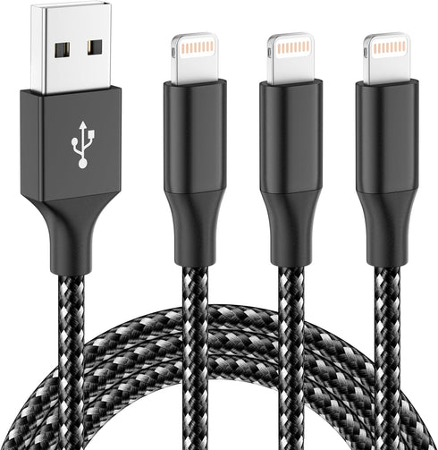 iPhone Charger 3pack, 10FT Apple MFi Certified Long Lightning Cable, Fast Charging USB Cable