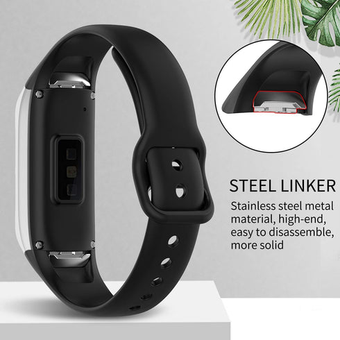 Watbro Compatible with Samsung Galaxy Fit SM-R370 Bands, Adjustable Soft Silicone Replacement Straps for Smartwatch