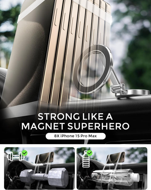 for Magsafe Car Mount, 360° Rotation Strong Magnet Phone Holder for Car, Hands-free Car Holder for iPhone 15 14 13 12