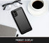 MAIKEZI Soft TPU Slim Fashion Anti-Fingerprint Phone Case Cover for Samsung Galaxy A51 4G (Black Brushed TPU)
