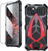 Armor Phone Case for iPhone 15, Military Grade 360 Full Protection, Heavy Duty Hybrid Metal Bumper - Red
