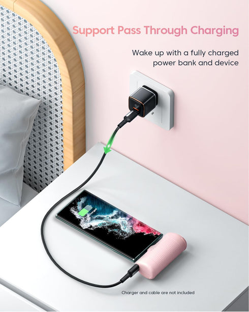 Kuulaa Portable Charger USB C Power Bank 4500mAh, Compact Phone Charger Compatible with iPhone 15, Samsung Galaxy