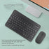 Bluetooth Keyboard Mouse Combo for PC Tablet Phone, Ultra Slim Portable Compact Mouse Keyboard, Rechargeable USB Keyboard 1600DPI Mouse Set (Black)