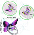 Ymapinc 3Pcs 360Rotation Butterfly Phone Ring Holder Colored Butterfly Shaped Cell Phone Grip Metal Cellphone Finger