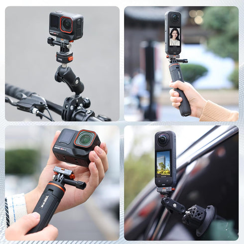 VRIG Express X5 Insta360 X5/X4 360 2/Ace 1/4 VRIG Magnetic Quick Release Base for Air, Aluminum Alloy Safety Lock Mount