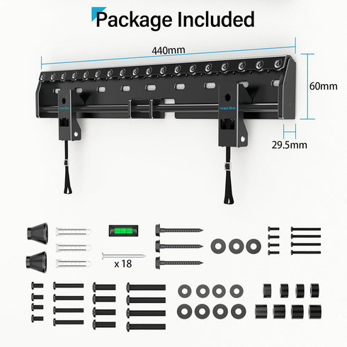 Studless TV Wall Mount for 26-65 Inch TV, Up to 154 lbs, No Stud Drywall Mount, Easy Install Low Profile Bracket