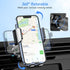 Car Phone Holder Mount, Super Stable Air Vent Cell Phone Car Mount with 2024 Newest Metal Hook Clip, 360° Rotation, One