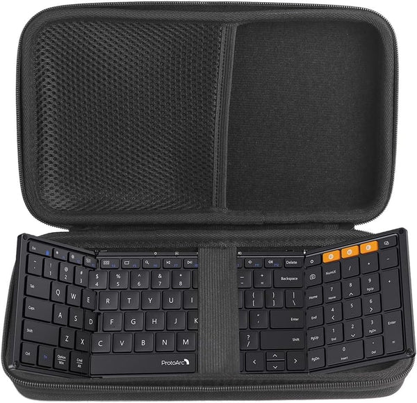Hard Travel Protective Case for ProtoArc Foldable Bluetooth XK01 Wireless Portable Keyboard, Windows iOS Android