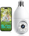 Light Bulb Security Camera, Wireless Outdoor Indoor, 5G&2.4G WiFi, AI Human Detection, Color Night Vision