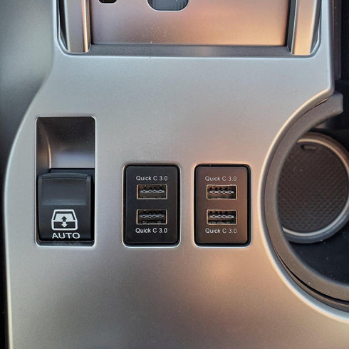 QC3.0 Dual USB Power Socket - Quick Charge Car Charger Adapter for Smart Devices, Compatible with Toyota