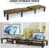 2 AX WABER Dual Monitor Stand Riser, Monitor Stand with Adjustable Length and Angle, Wood Monitor Stand for Desk